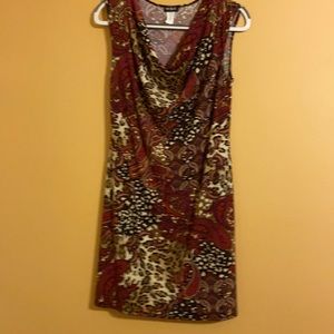 Cowl-Neck Sheath Dress